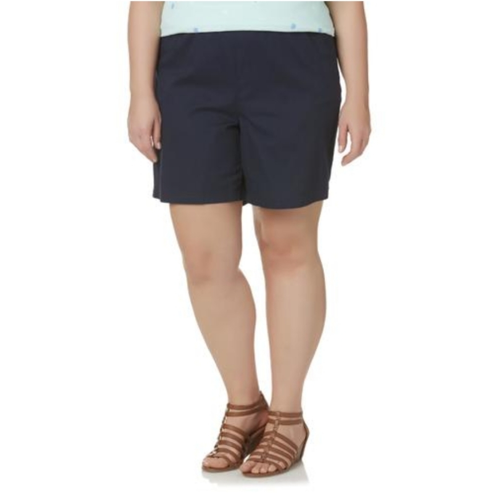 💙 *NWT* Basic Editions Stretch Waist Twill Shorts